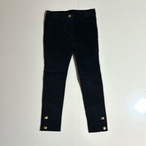 Jacadi Paris Girls Navy Velvet Pants - Size 6A (115 cm)